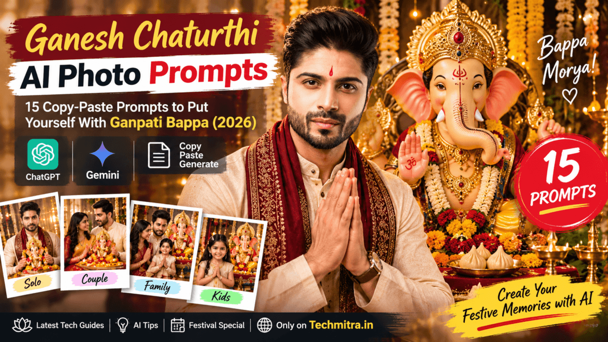 15 Ganesh Chaturthi AI Photo Prompts (Copy & Paste) 2026