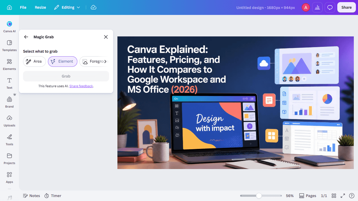I Tested Canva's AI Photo Editing Tools — Magic Studio for Photos, Reviewed (2026) 15 Magic Grab 3 options