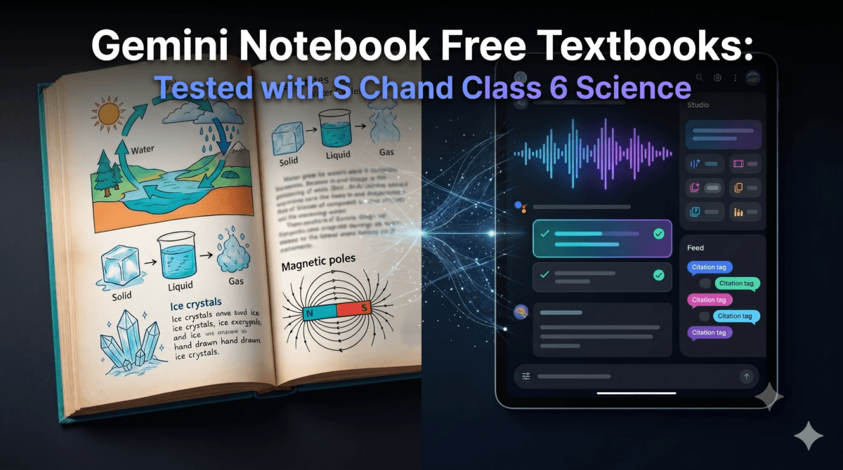 Gemini Notebook Now Has Free Textbooks for Students: I Tested It With an Indian Class 6 Science Book 2 Gemini Notebook Textbooks India: Free S Chand Books Tested