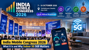 India Mobile Congress 2026 featured image comparing 5G speed outdoors and indoors