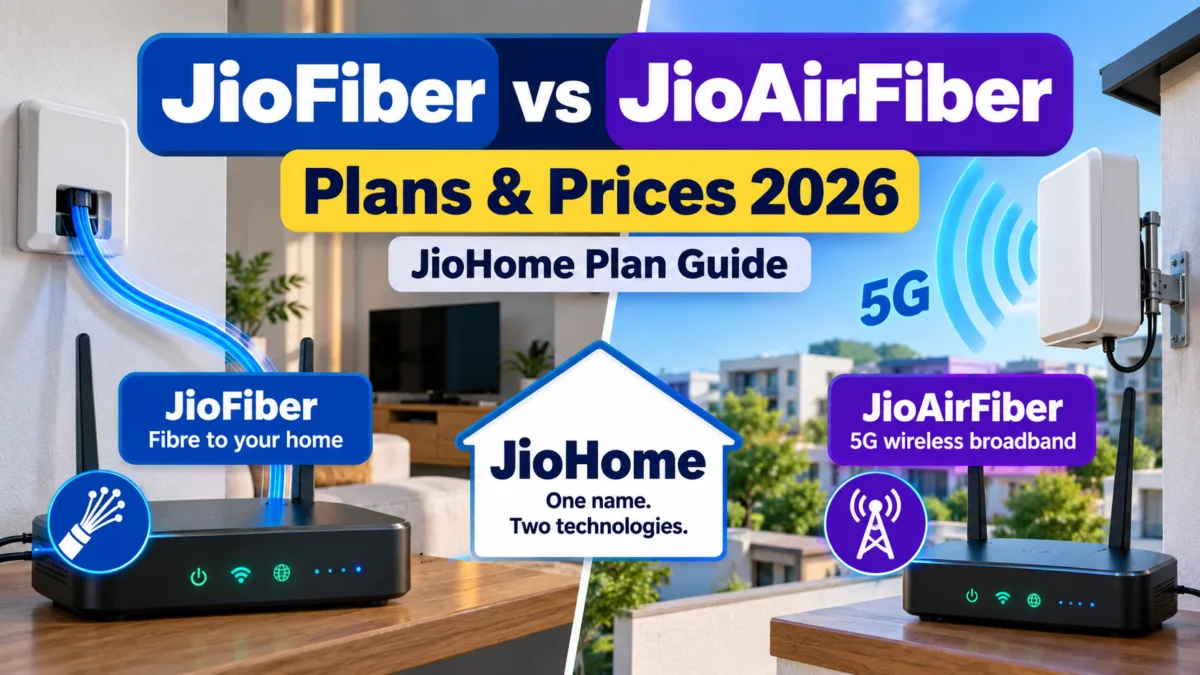 JioFiber vs JioAirFiber Plans 2026: Full Plan List & Differences