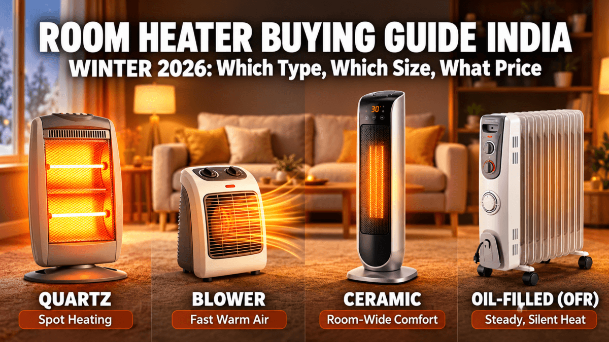 Room Heater Buying Guide India (2026): Types, Size & Price