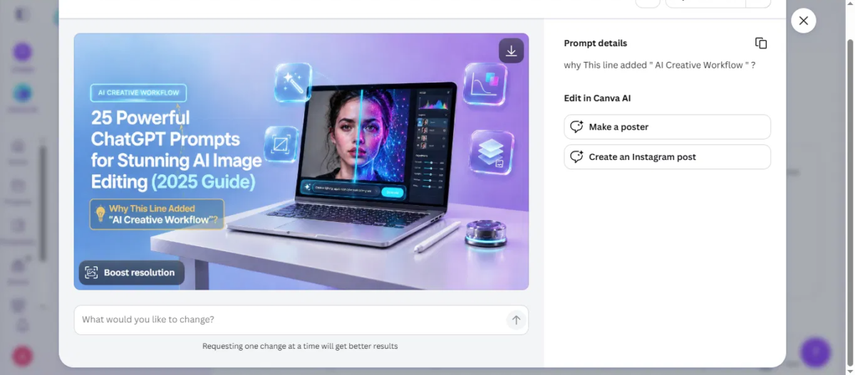 What Is Canva Craft? How It Compares With ChatGPT's Image Generation 16 SCREENSHOT 12 The edit box mistake