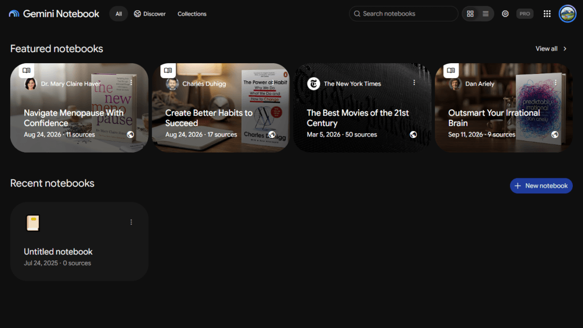 Gemini Notebook Now Has Free Textbooks for Students: I Tested It With an Indian Class 6 Science Book 3 Screenshot Of Gemini Notebook homepage