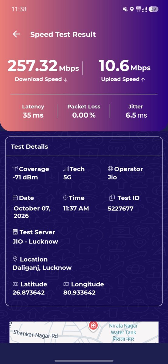 India Mobile Congress 2026: What It Is and Why Indoor 5G Still Matters 4 Jio 5G retest outside my home, 11:37 AM