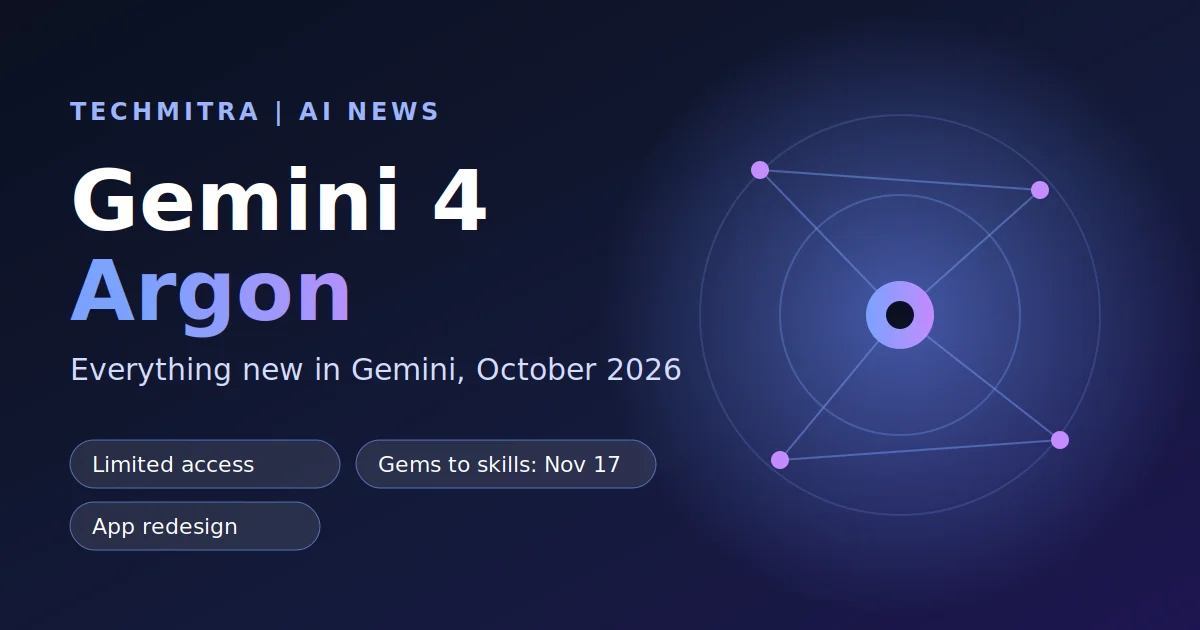 Gemini 4 Argon Launched, But It Isn't Publicly Available Yet : Gemini Updates This Week 2 Gemini 4 Argon Launched, Benchmarks and More Gemini Updates