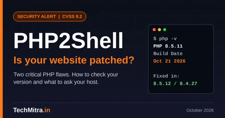 PHP2Shell Vulnerability: How to Check If Your Website Is Patched
