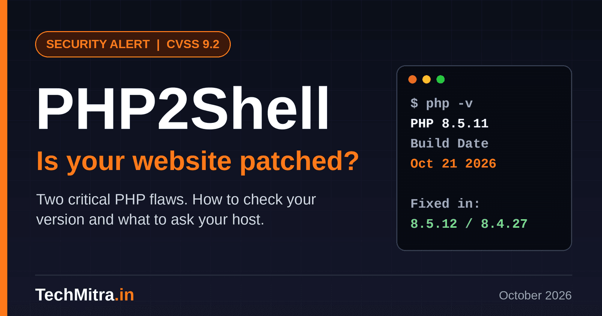 PHP2Shell Vulnerability: How to Check Whether Your Website Is Already Patched 2 PHP2Shell Vulnerability: How to Check If Your Website Is Patched