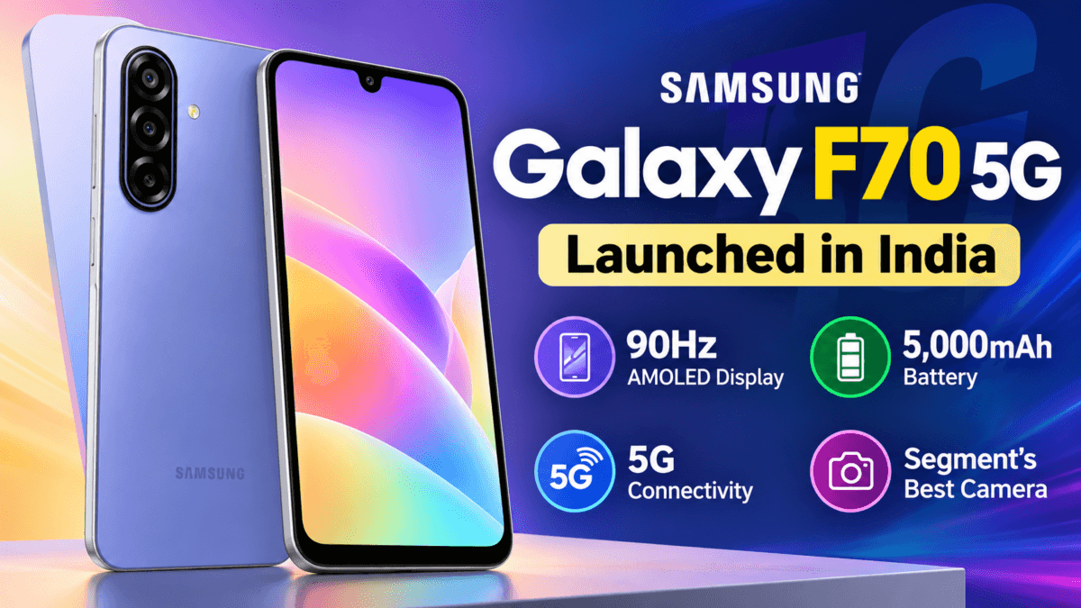 Samsung Galaxy F70 5G Launched in India With 90Hz AMOLED Display and 5,000mAh Battery 4 Samsung Galaxy F70 5G India Launch Ad 6ad708827d8d9